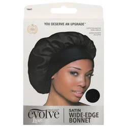 Firstline Evolve Luxe Satin Wide Edge Bonnet Black