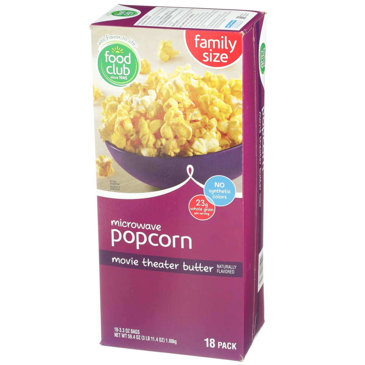 slide 3 of 9, Food Club Movie Theater Butter Microwave Popcorn, 1 ct