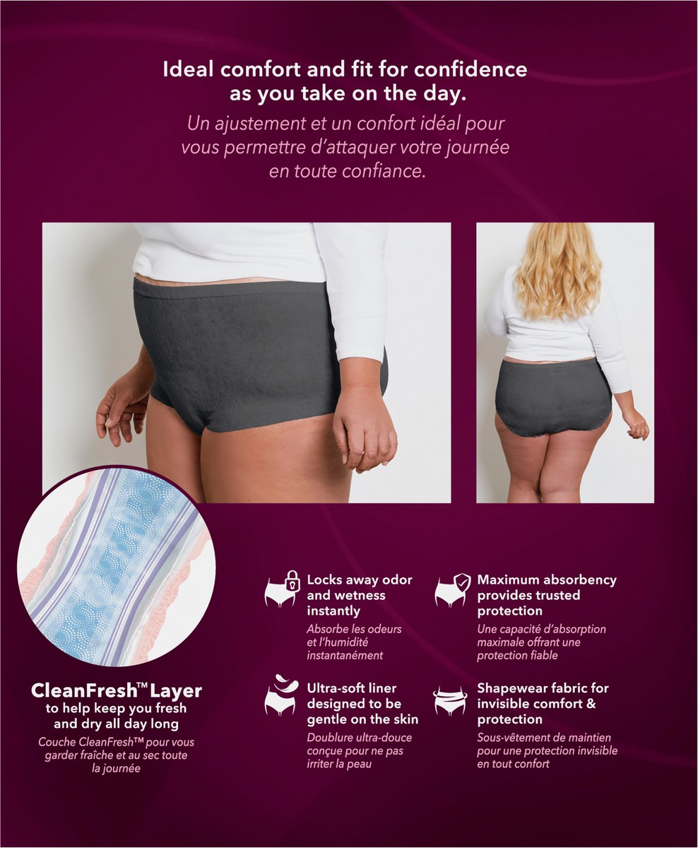 slide 5 of 9, Depend Silhouette Incontinence Underwear, Extra-Large (50–60" Waist), 10 Count , 1 ct
