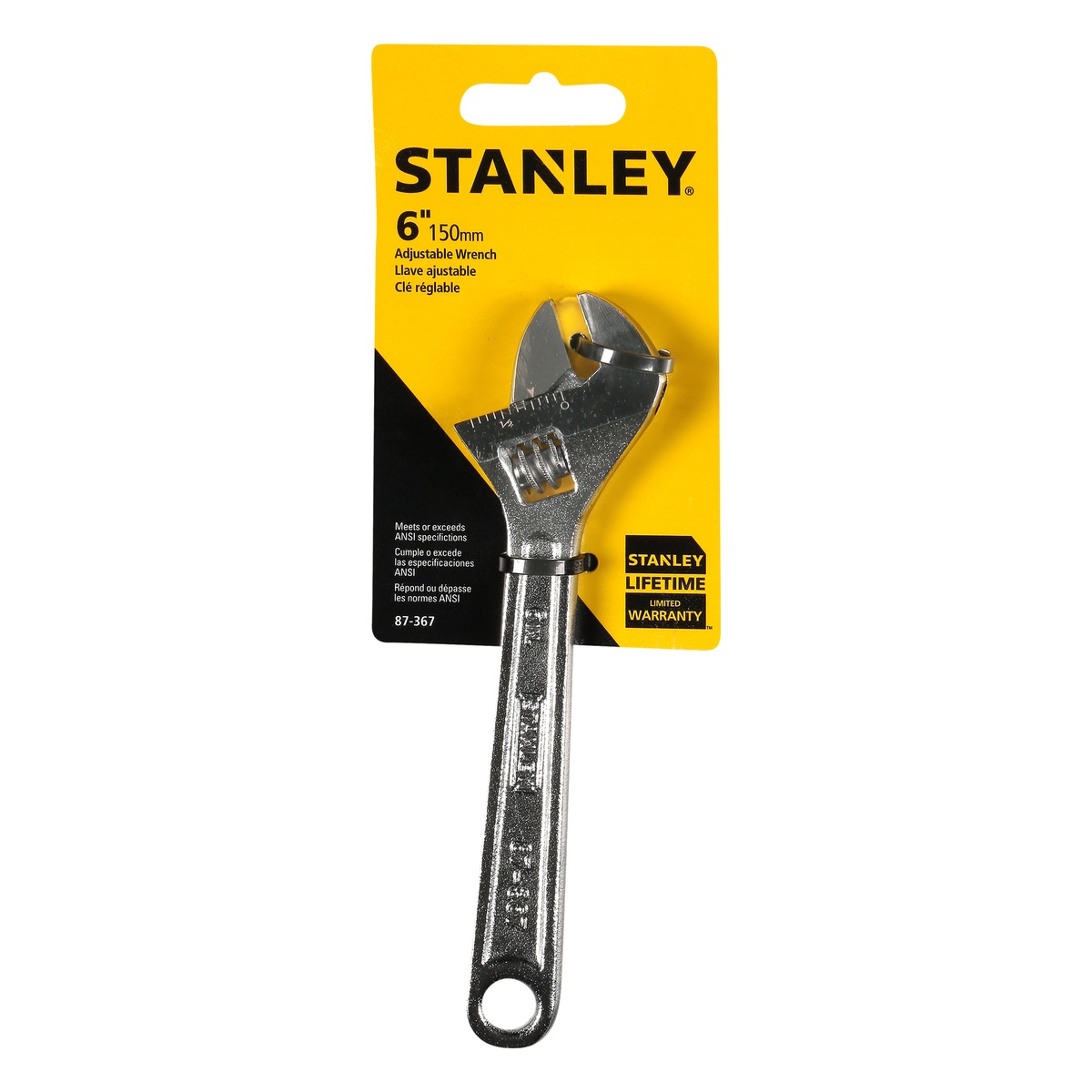 slide 1 of 1, STANLEY Adjustable Wrench, 6 Inch, 1 ct