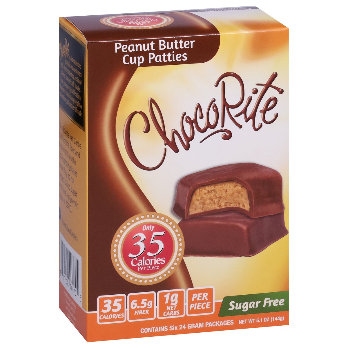 slide 3 of 9, ChocoRite Peanut Butter Peanut Butter Cup Patties 6 - 24 g Packages, 6 ct