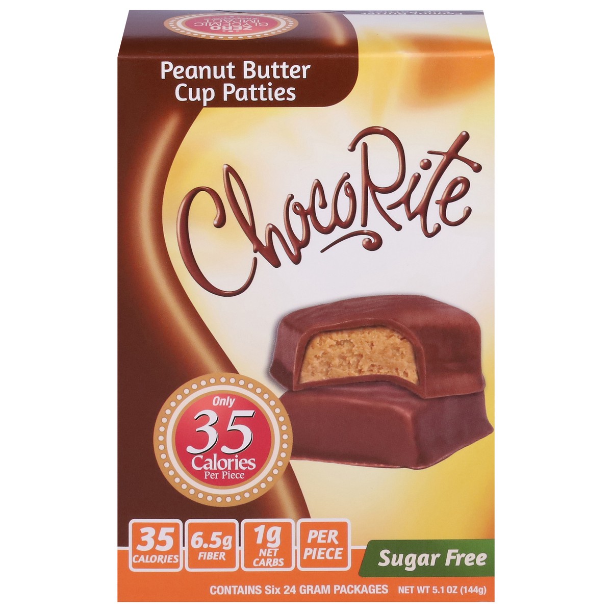 slide 1 of 9, ChocoRite Peanut Butter Peanut Butter Cup Patties 6 - 24 g Packages, 6 ct