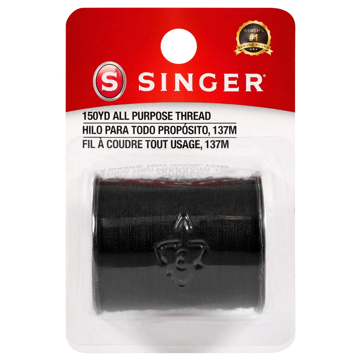 slide 3 of 3, Singer Allpurpose Polyester Thread Black, 1 ct