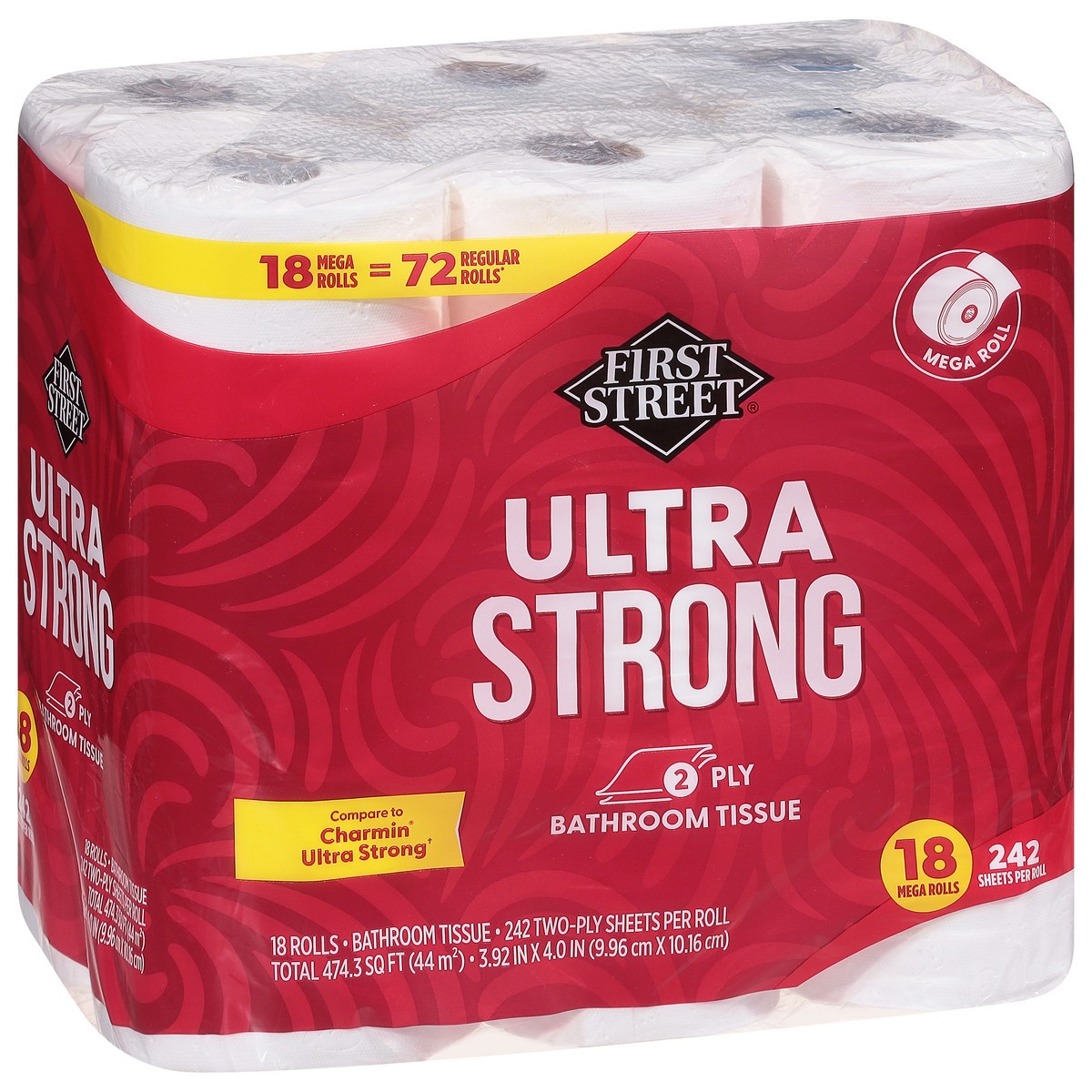 slide 2 of 4, First Street Ultra Strong Mega, 18 ct