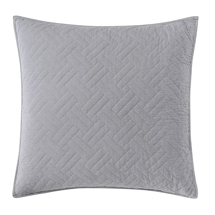 slide 1 of 2, Bridge Street Wamsutta Logan European Pillow Sham - Grey, 1 ct
