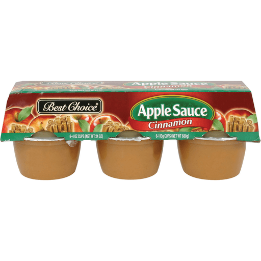 slide 1 of 1, Best Choice Cinnamon Applesauce, 6 ct; 4 oz