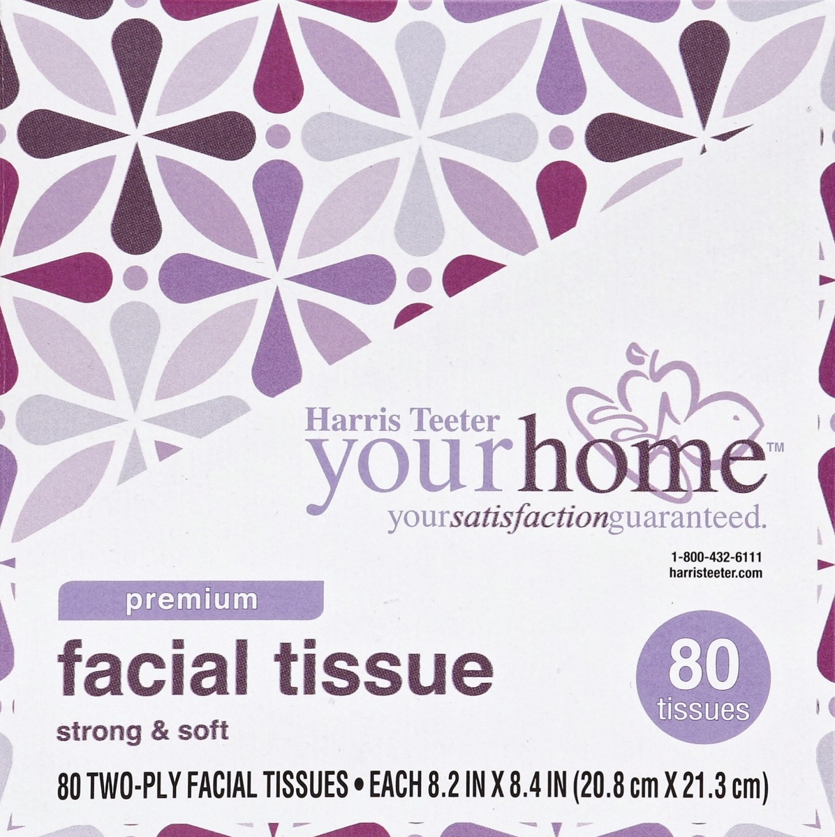 slide 4 of 4, Harris Teeter yourhome Two-Ply Premium Facial Tissue, 80 ct