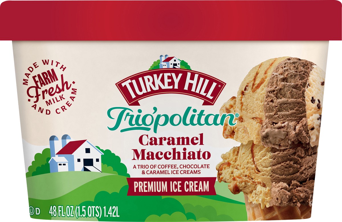 slide 1 of 10, Turkey Hill Caramel Macchiato, 48 fl oz