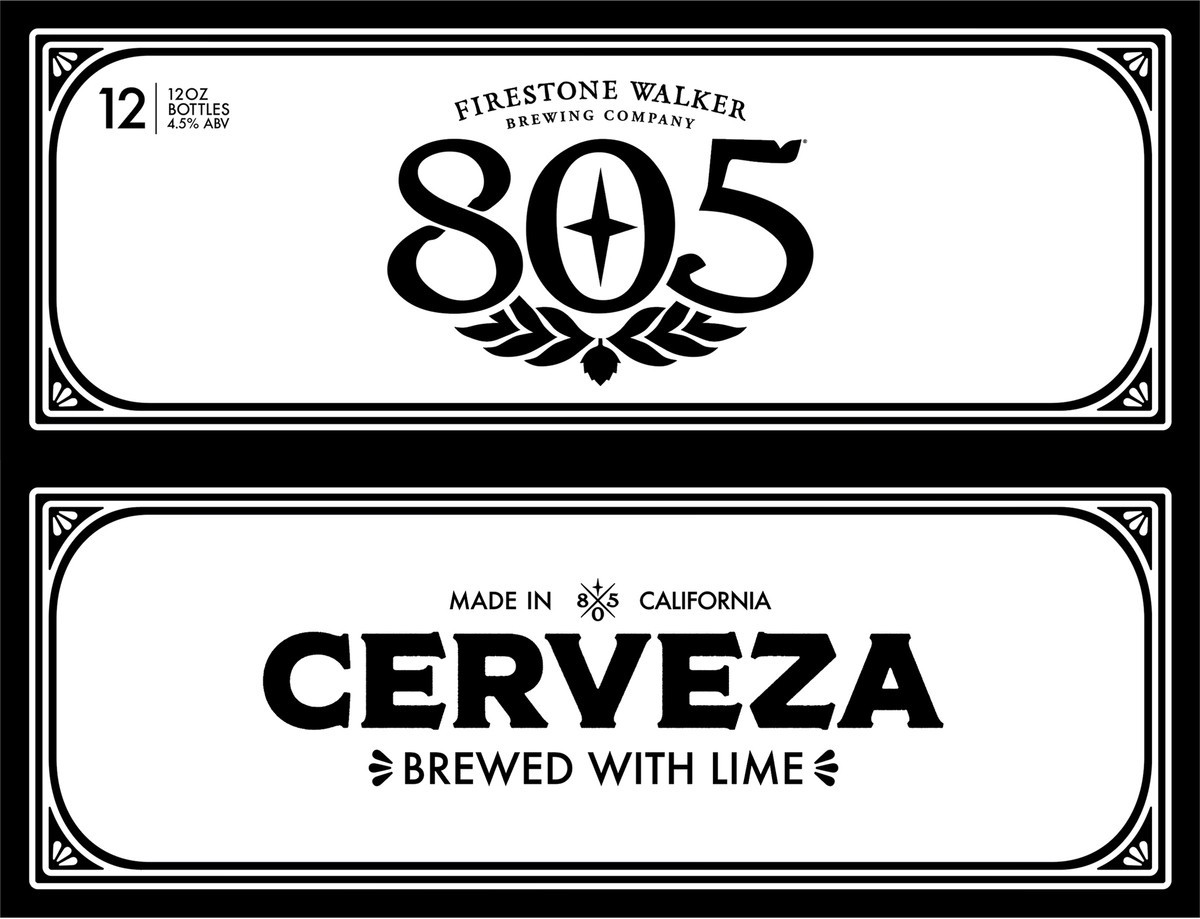 slide 7 of 8, Firestone Walker 805, Cerveza With Lime Beer 12 ea, 12 ct