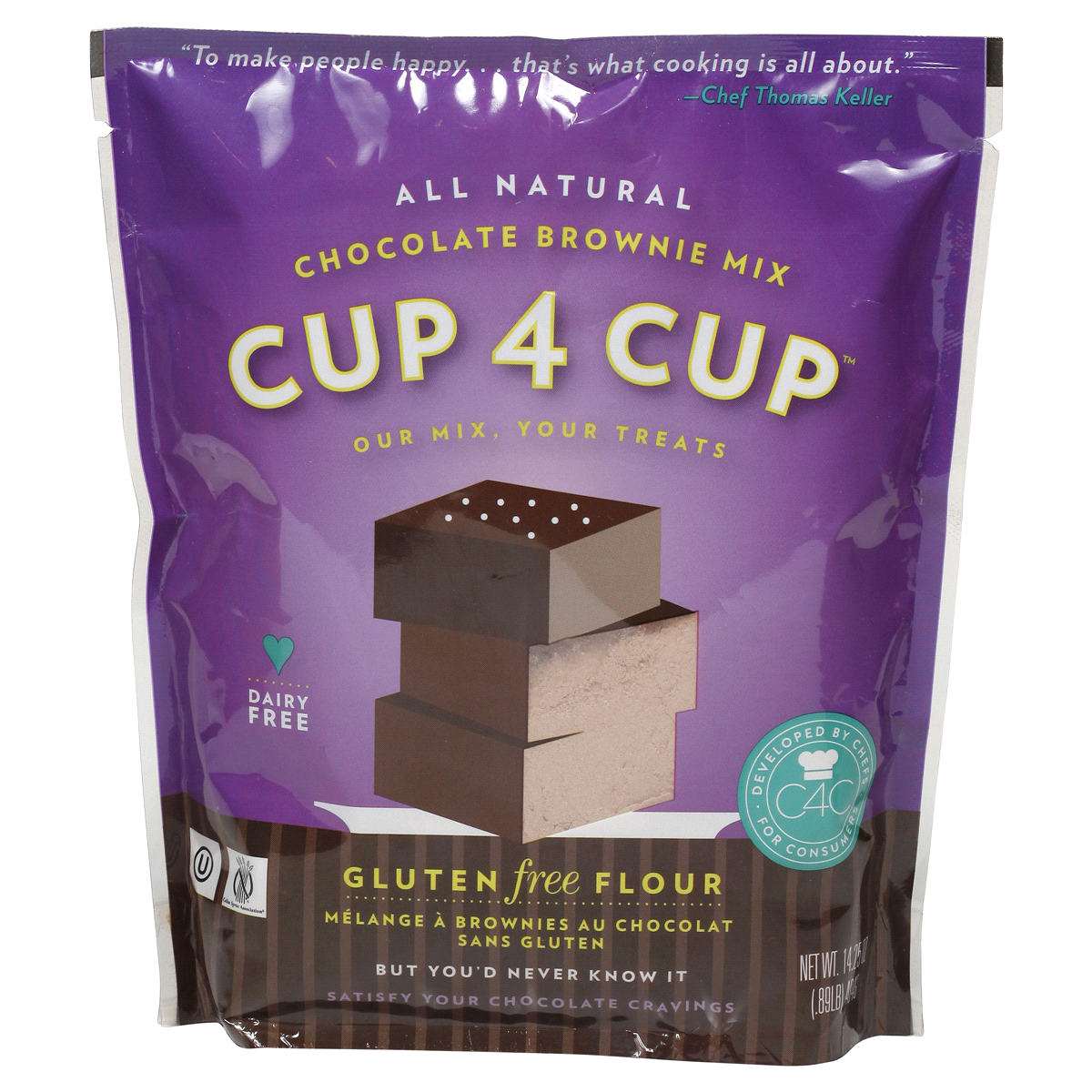 slide 1 of 2, Cup4Cup Gluten Free Chocolate Brownie Mix, 14.25 oz