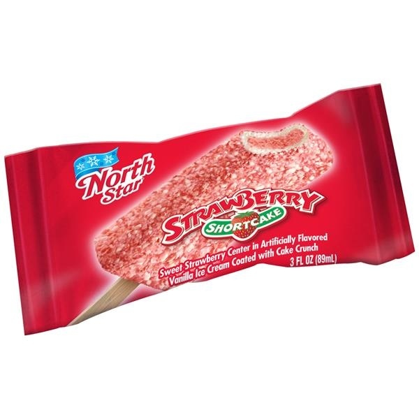 slide 1 of 1, North Star Strawberry Shortcake Ice Cream Bar, 3 fl oz