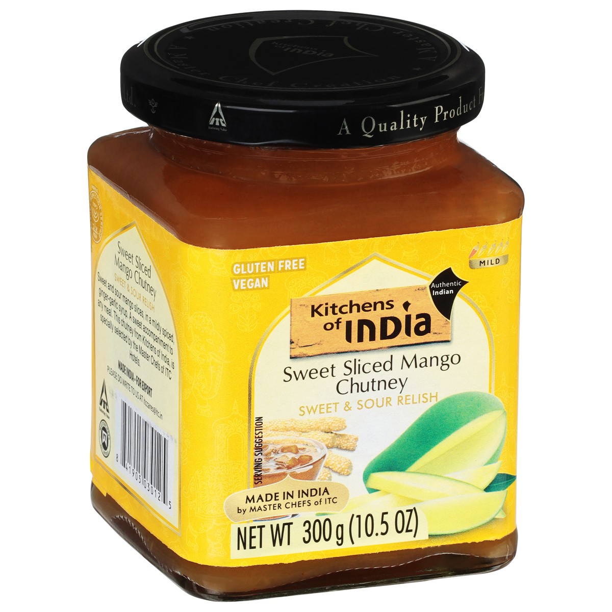 slide 10 of 11, Kitchens of India Mild Sweet & Sour Relish Sweet Sliced Mango Chutney 10.5 oz, 10.5 oz