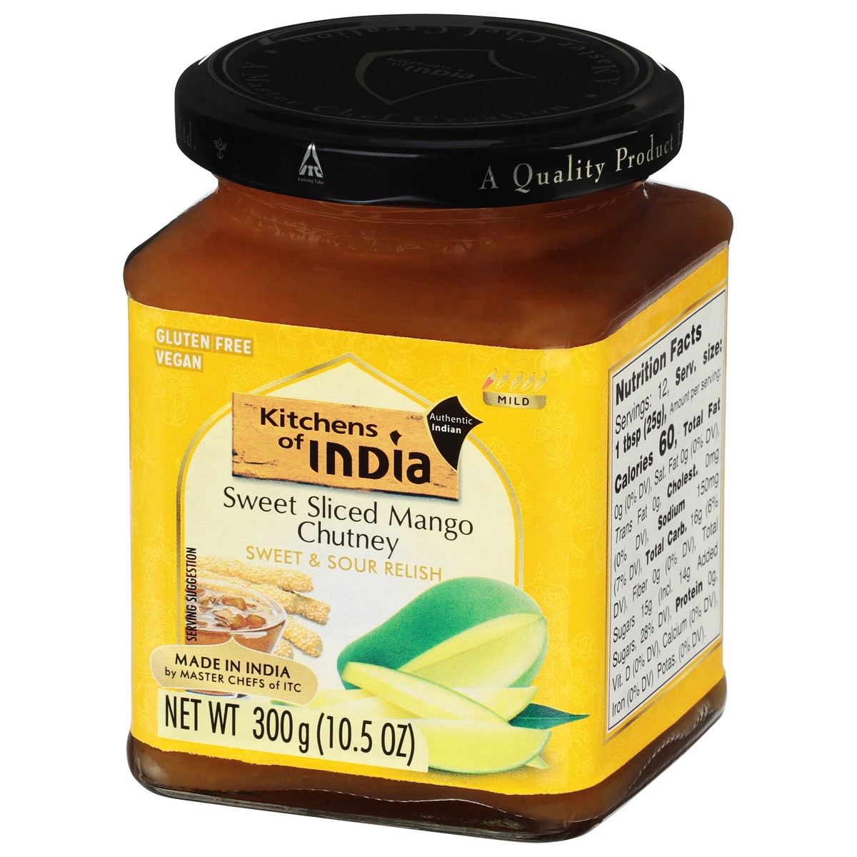 slide 6 of 11, Kitchens of India Mild Sweet & Sour Relish Sweet Sliced Mango Chutney 10.5 oz, 10.5 oz