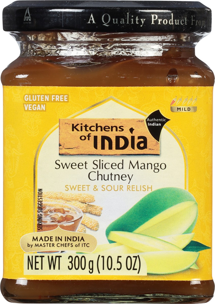 slide 3 of 11, Kitchens of India Mild Sweet & Sour Relish Sweet Sliced Mango Chutney 10.5 oz, 10.5 oz