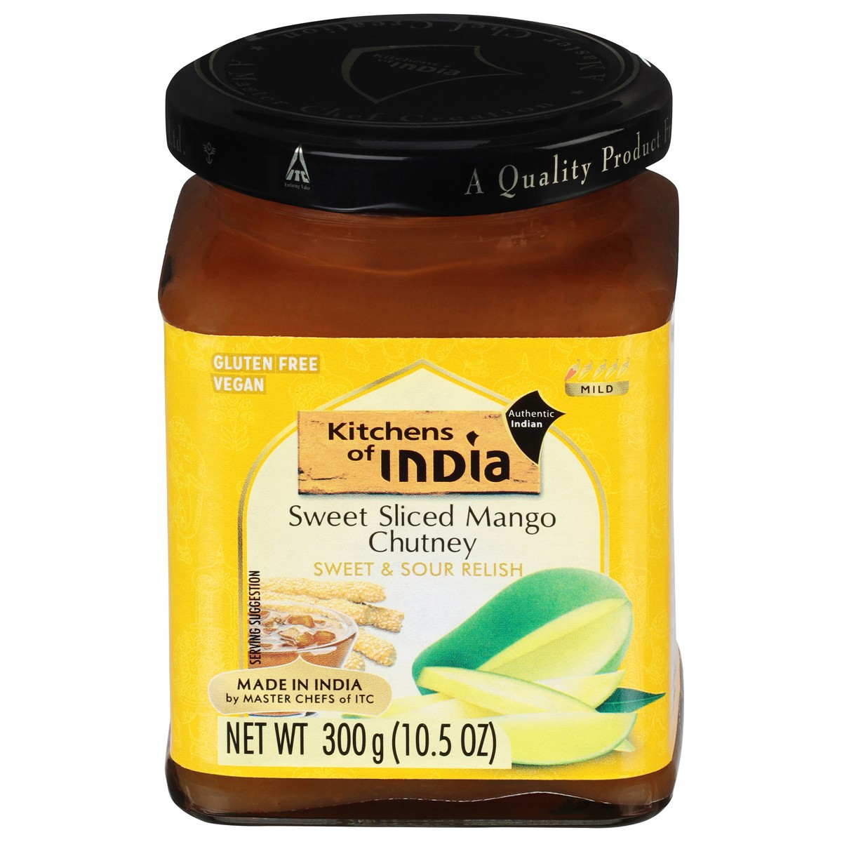 slide 5 of 11, Kitchens of India Mild Sweet & Sour Relish Sweet Sliced Mango Chutney 10.5 oz, 10.5 oz