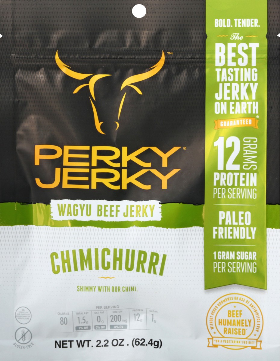 slide 3 of 12, Perky Jerky Chimichurri Wagyu Beef Jerky 2.2 oz, 2.2 oz