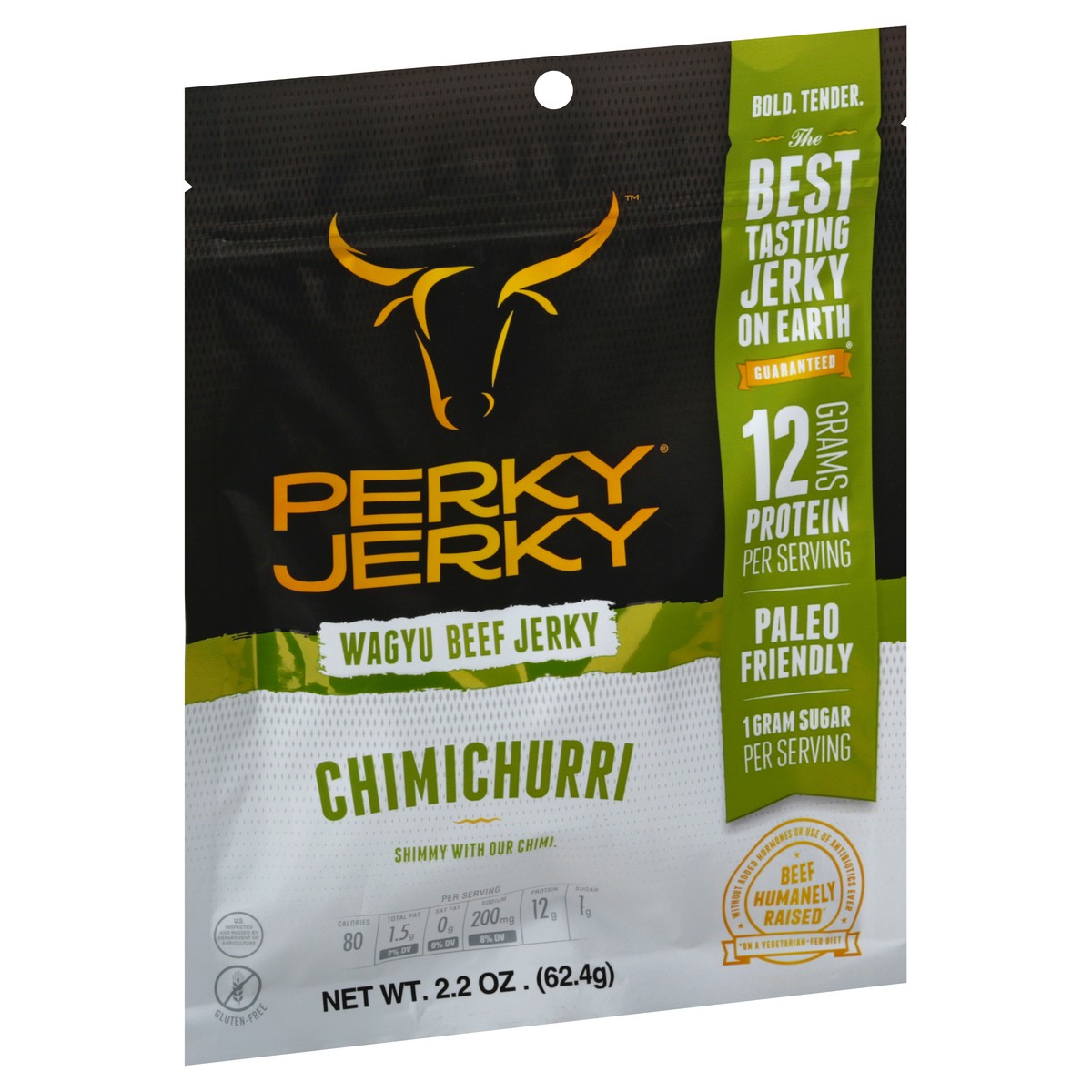 slide 6 of 12, Perky Jerky Chimichurri Wagyu Beef Jerky 2.2 oz, 2.2 oz