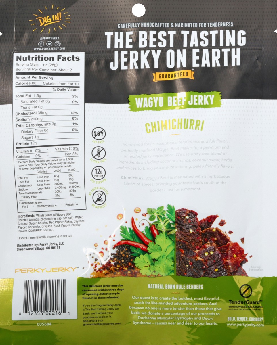 slide 10 of 12, Perky Jerky Chimichurri Wagyu Beef Jerky 2.2 oz, 2.2 oz