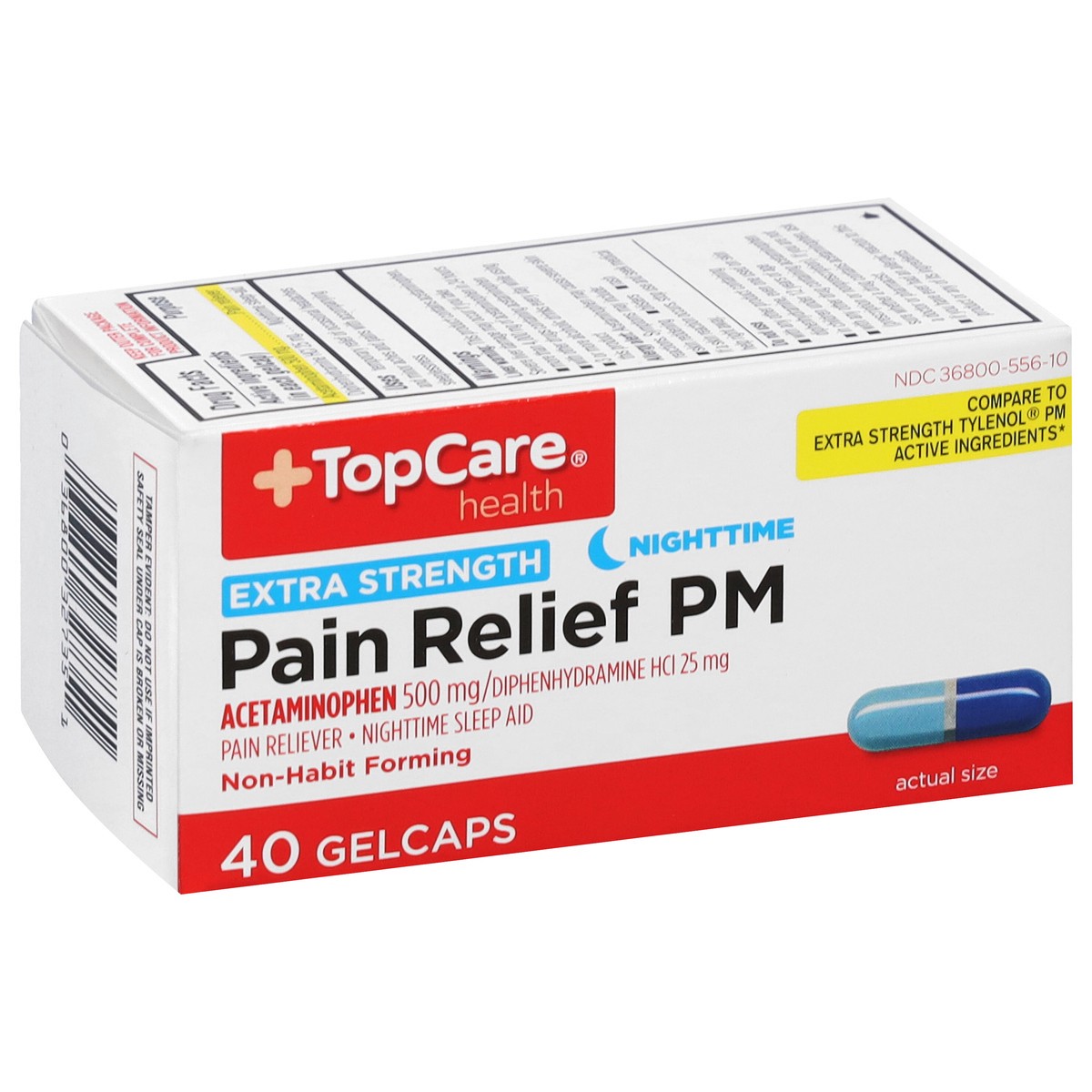 slide 4 of 9, TopCare TOP CARE Topcare Pain Relief Pm, Rapid Relief, Extra Strenght, 40 ct