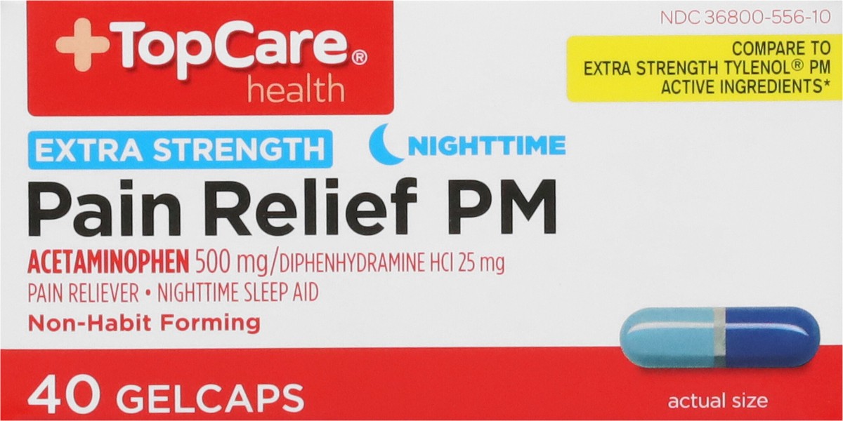 slide 6 of 9, TopCare TOP CARE Topcare Pain Relief Pm, Rapid Relief, Extra Strenght, 40 ct