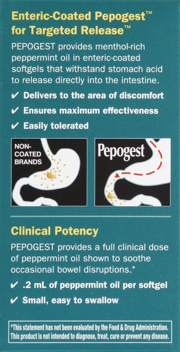 slide 3 of 4, Nature's Way Pepogest Enteric-Coated Peppermint Oil Gastrointestinal Comfort, 60 Softgels, 60 ct