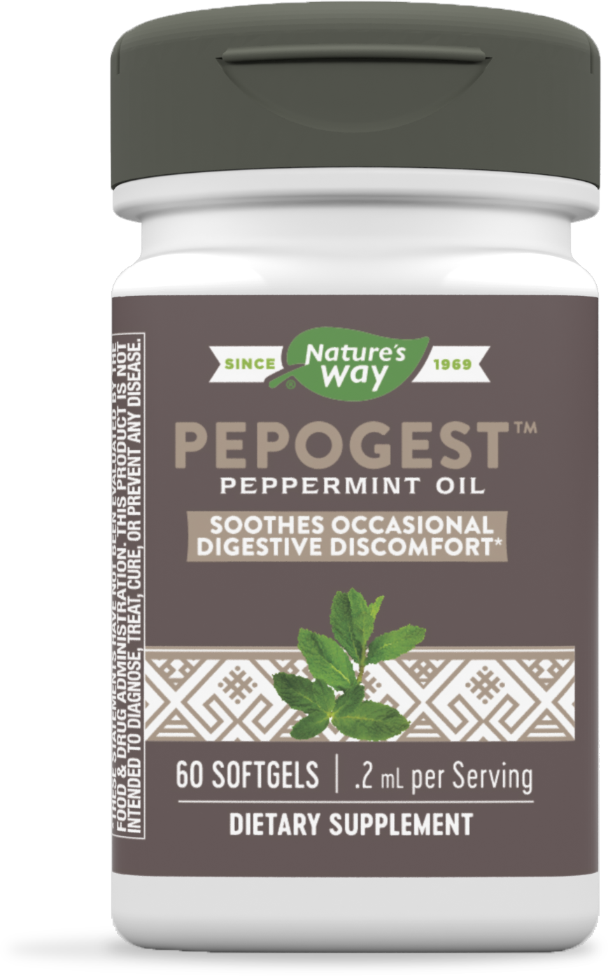 slide 1 of 4, Nature's Way Pepogest Enteric-Coated Peppermint Oil Gastrointestinal Comfort, 60 Softgels, 60 ct