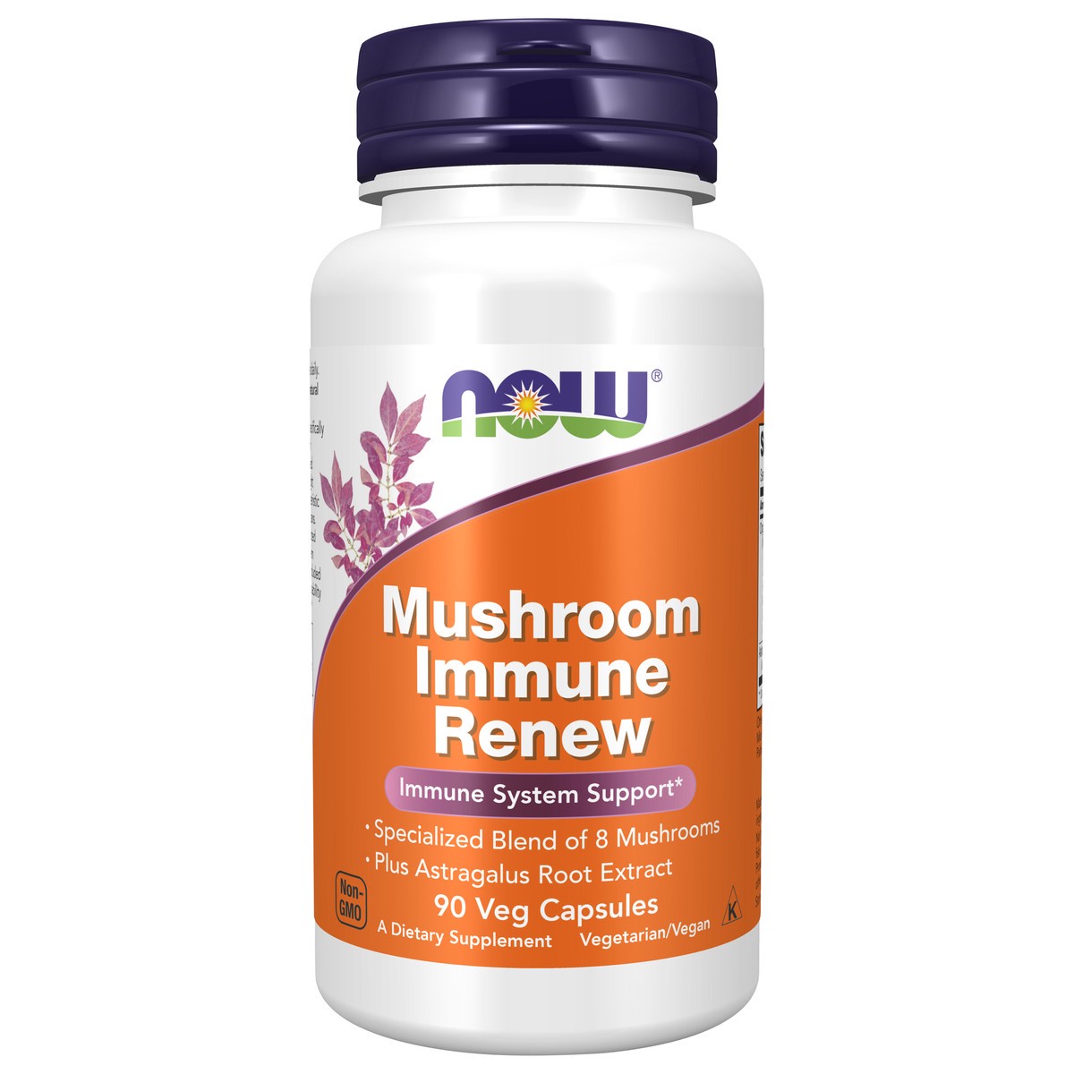 slide 1 of 4, NOW Mushroom Immune Renew - 90 Veg Capsules, 90 ct