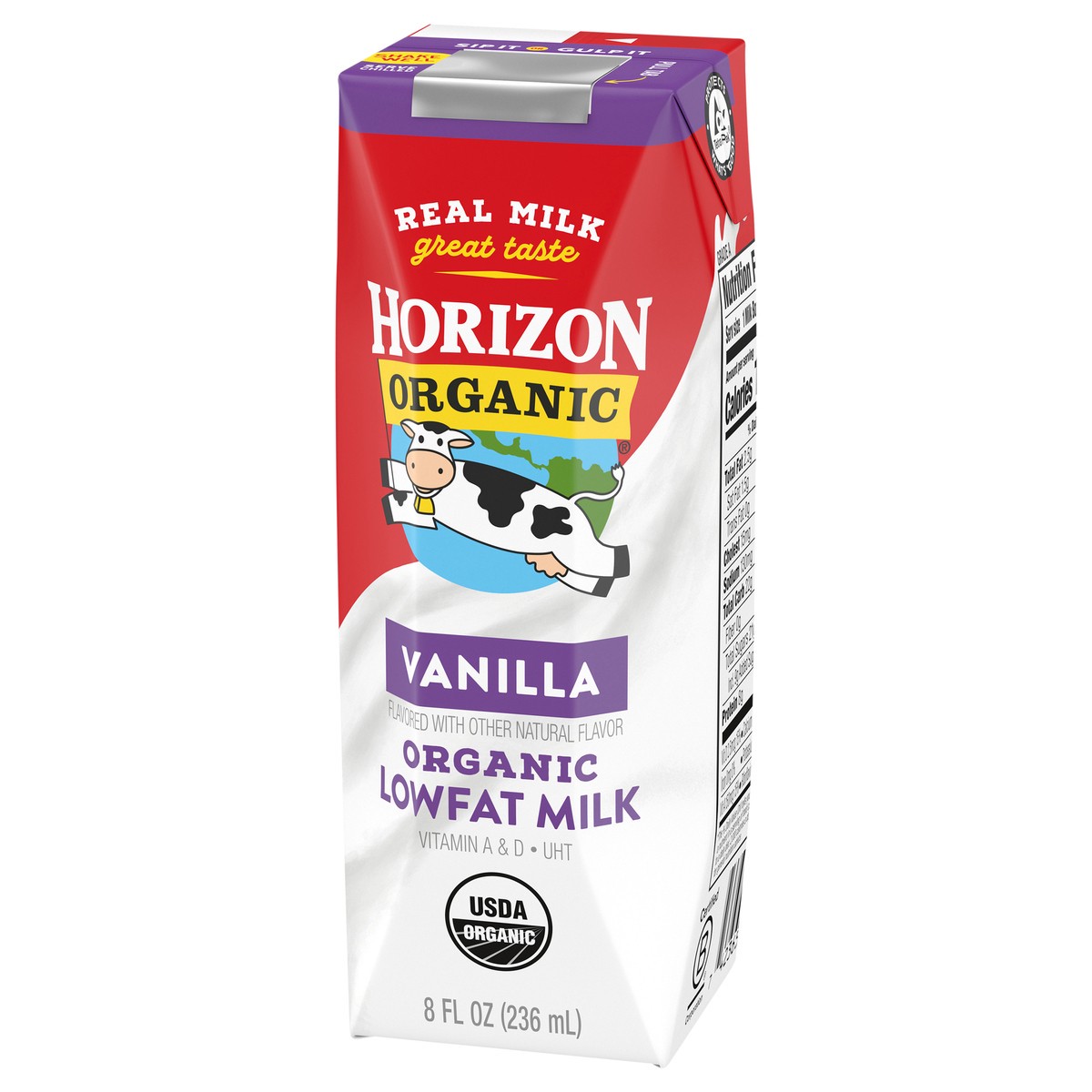 slide 13 of 13, Horizon Organic Shelf-Stable 1% Low Fat Milk Box, Vanilla, 8 fl oz, 8 oz