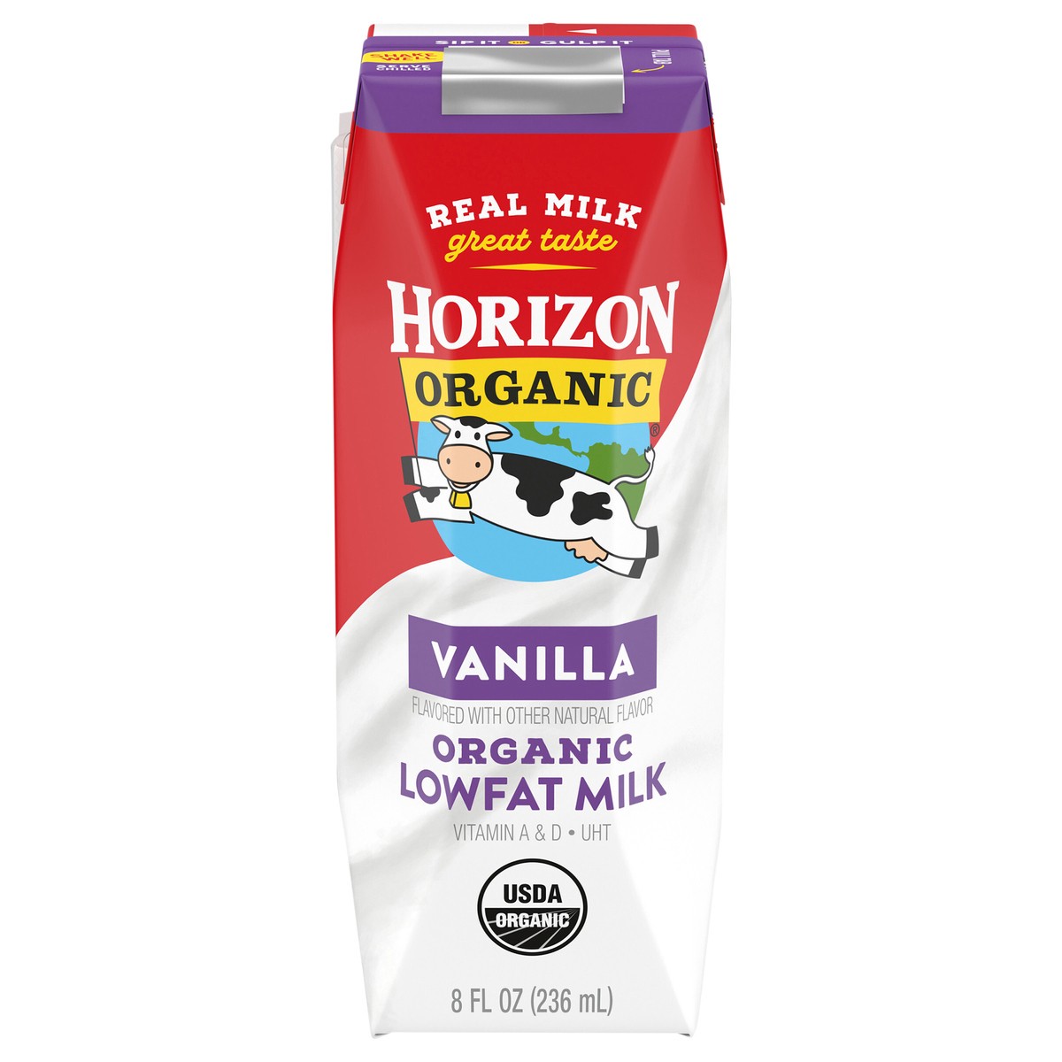 slide 1 of 13, Horizon Organic Shelf-Stable 1% Low Fat Milk Box, Vanilla, 8 fl oz, 8 fl oz