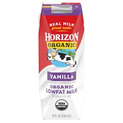 Horizon Organic Shelf-Stable 1% Low Fat Milk Box, Vanilla, 8 fl oz