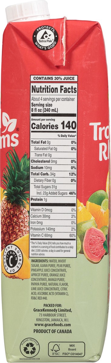 slide 7 of 12, Grace Tropical Rhythms Fruit Punch Juice Drink - 33.8 fl oz, 33.8 fl oz