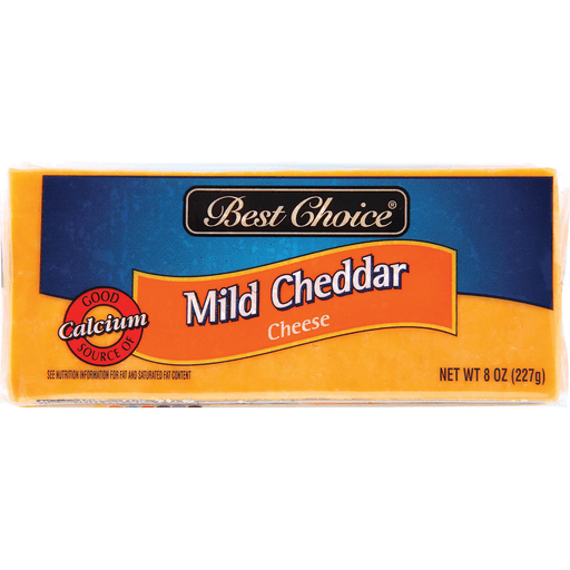 slide 1 of 1, Best Choice Mild Cheddar Cheese Chunk, 8 oz