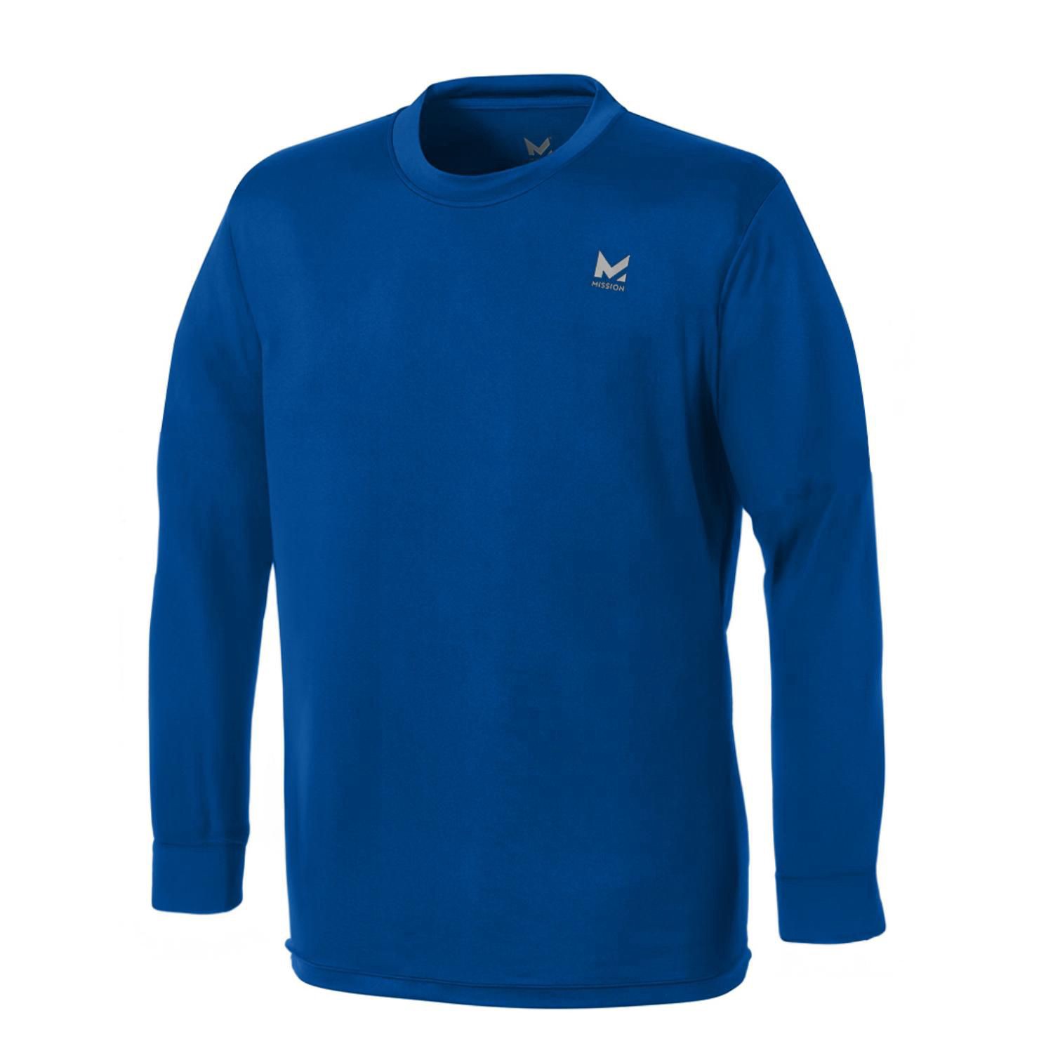 slide 1 of 4, Mission Cooling Sun Shirt, Blue, L/xl, 1 ct