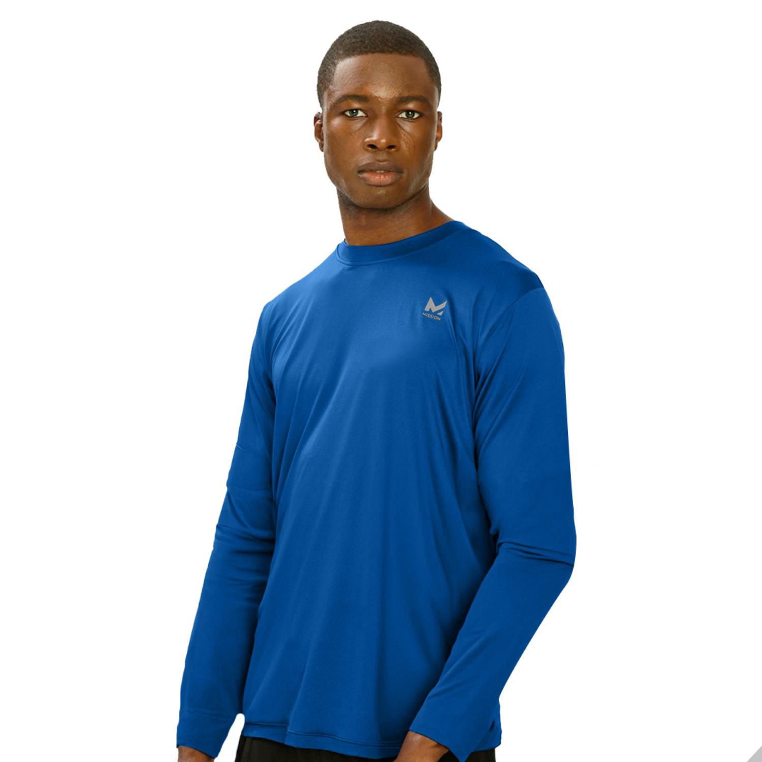 slide 3 of 4, Mission Cooling Sun Shirt, Blue, L/xl, 1 ct