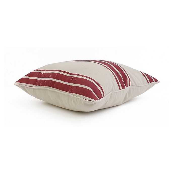 slide 5 of 6, Thro By Marlo Lorenz Dolly Farm Stripe Square Throw Pillow - Red, 1 ct