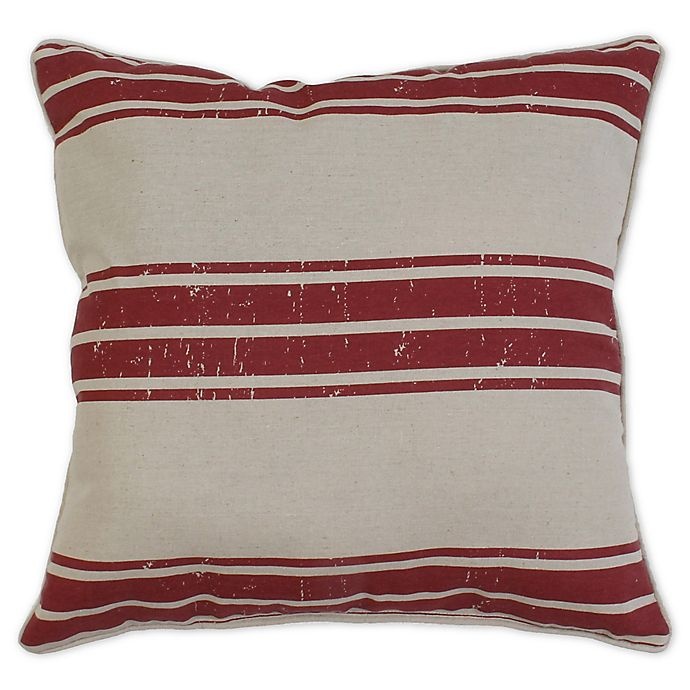 slide 1 of 6, Thro By Marlo Lorenz Dolly Farm Stripe Square Throw Pillow - Red, 1 ct