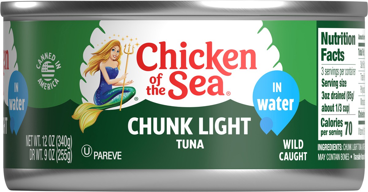 slide 4 of 5, Chicken of The Sea Chunk Light Tuna In Water, 12 oz