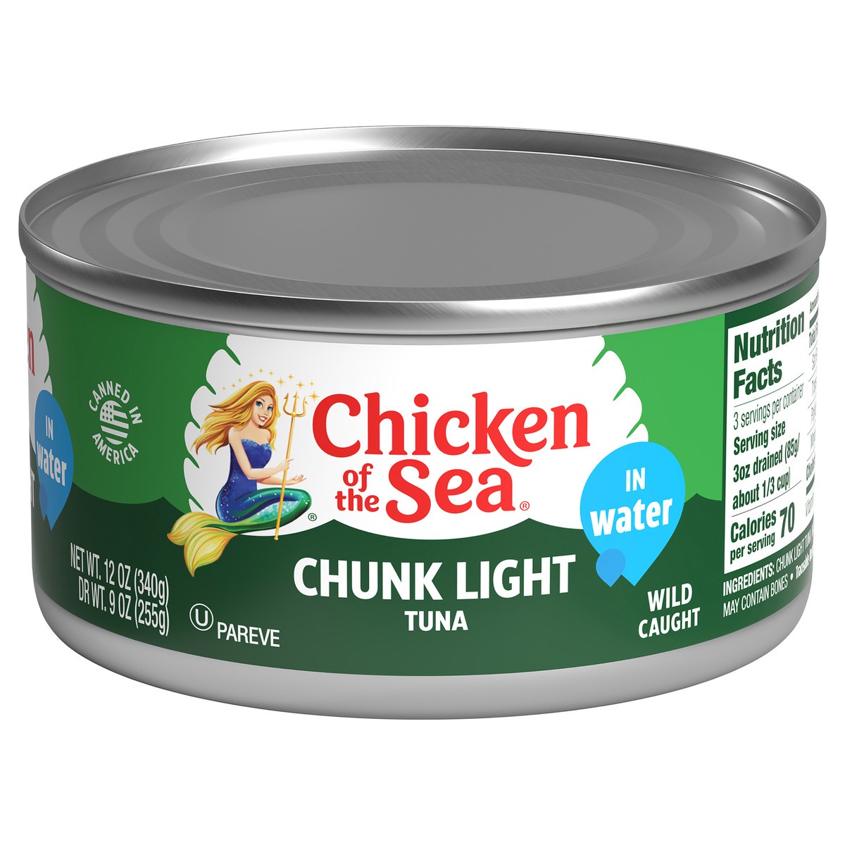 slide 1 of 5, Chicken of The Sea Chunk Light Tuna In Water, 12 oz