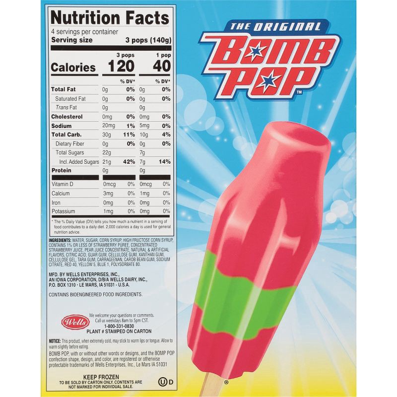 slide 2 of 2, Bomb Pop Watermelon Bar, 12 ct