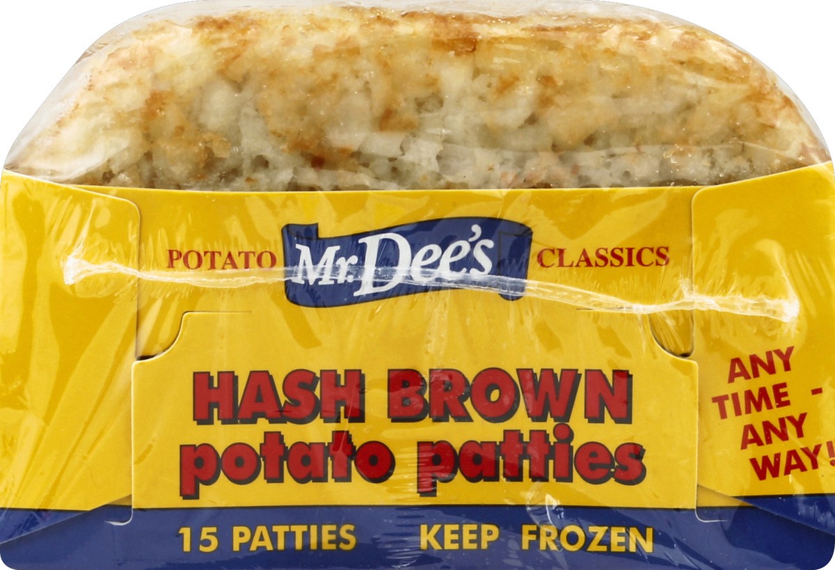 slide 4 of 4, Mr. Dee's Hash Brown Potato Patties, 33 oz