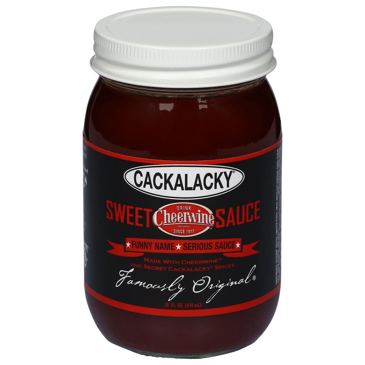 slide 1 of 6, Cackalacky Cheerwine Sweet Sauce 16 fl oz, 16 fl oz