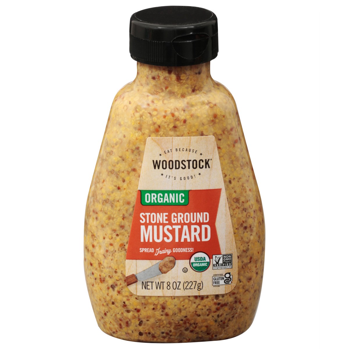 slide 1 of 1, Woodstock Organic Stone Ground Mustard 8 oz, 8 oz