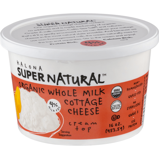 slide 7 of 9, Kalona Supernatural Organic Whole Milk Cottage Cheese - 16 oz, 16 oz