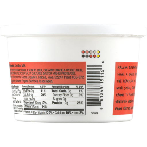 slide 2 of 9, Kalona Supernatural Organic Whole Milk Cottage Cheese - 16 oz, 16 oz