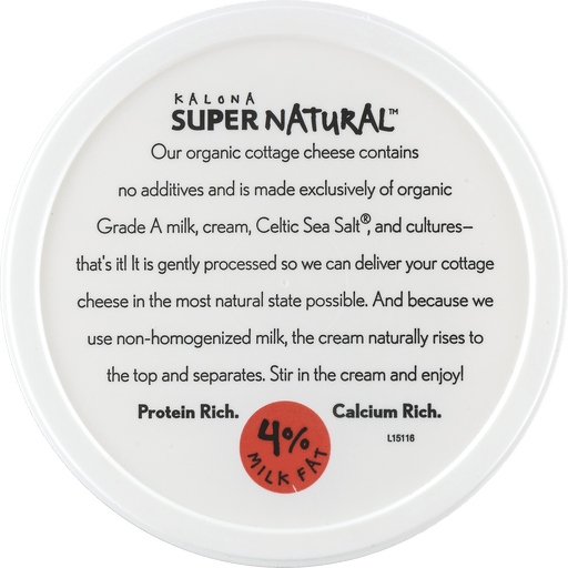 slide 4 of 9, Kalona Supernatural Organic Whole Milk Cottage Cheese - 16 oz, 16 oz