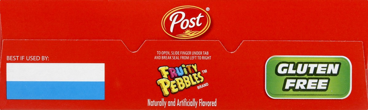 slide 2 of 9, Post Fruity PEBBLES Breakfast Cereal, Gluten Free, 10 Vitamins and Minerals, Breakfast Snacks, Sweetened Rice Cereal, 20.5 Oz, 20.5 oz