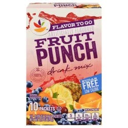 Giant Flavor To Go Drink Mix Packets Fruit Punch Sugar Free - 10 ct