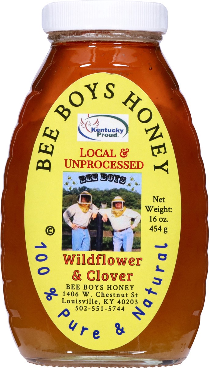 slide 6 of 14, Bee Boys Local & Unprocessed Wildflower & Clover Honey - 16 oz, 16 oz