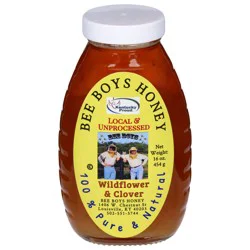 Bee Boys Local & Unprocessed Wildflower & Clover Honey - 16 oz