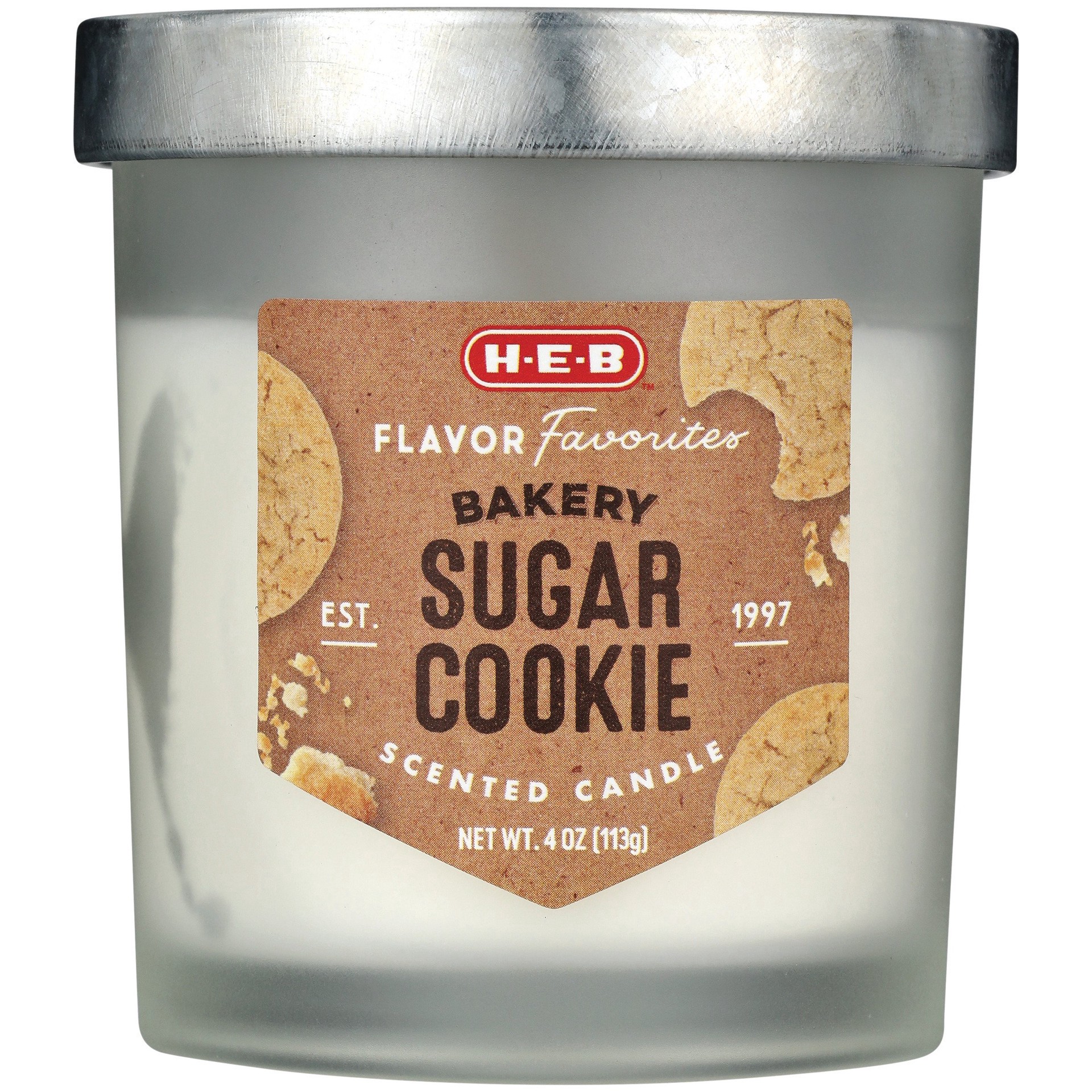 slide 1 of 1, H-E-B Flavor Favorites Sugar Cookie Scented Candle, 4 oz